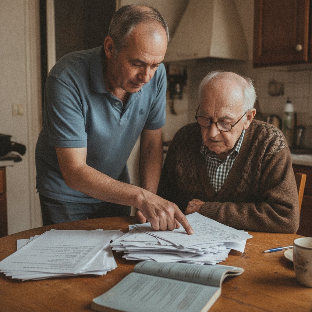 Marc et son père, Rhône